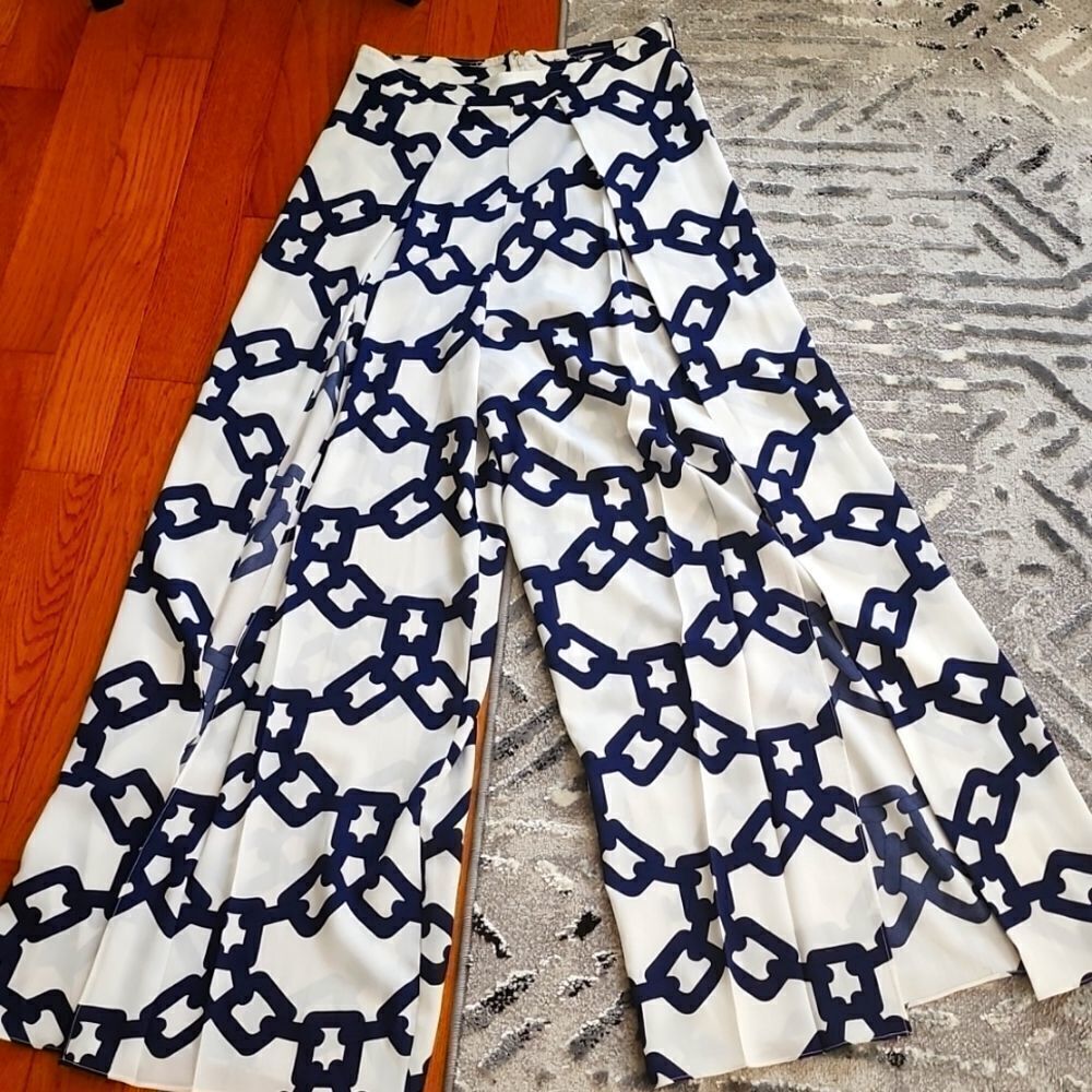 Handmade chain link print pants